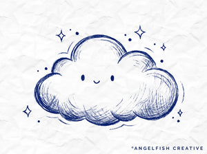 Fineliners, Pens & Markers Procreate Brush Set, inking lineart brushes, cloud biro pen drawing