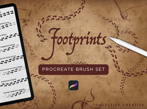 Footprints Procreate Brush Set, magical inspired brushes, title