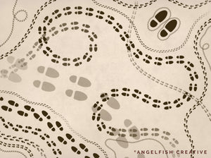Footprints Procreate Brush Set, magical inspired brushes, footprint trail