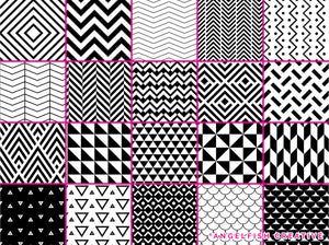 Geometric Patterns Procreate Brush Set | 100 Seamless Print Design Brushes, pattern page 3