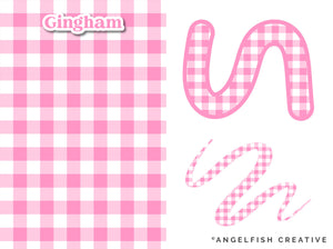 Gingham Pattern Brushes for Procreate: buffalo check seamless patterns, gingham pattern brush styles