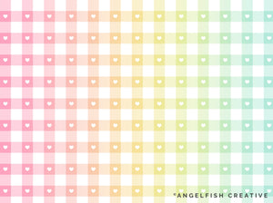 Gingham Pattern Brushes for Procreate: buffalo check seamless patterns, rainbow plaid pattern
