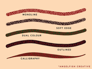 Giraffe Print Brush Set for Procreate | 6 Giraffe Animal Print Brushes, brush styles