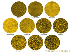 Glitter Paper Procreate Brush Set, 21 glittery texture brushes, paper swatches page 2