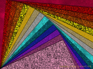 Glitter Paper Procreate Brush Set, 21 glittery texture brushes, glitter paper colours