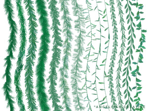 Greenery Wreath Procreate Brush Set, 80 Leaf Vine Brushes, brushes page 4