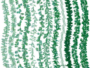 Greenery Wreath Procreate Brush Set, 80 Leaf Vine Brushes, brushes page 5