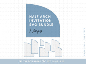 Half Arch Invitation Stationery Bundle - SVG, PNG, EPS Cutting Files/Clipart, title