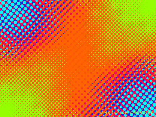 Dynamic Halftone Procreate Brush Set - 36 texture screen dot pattern brushes, bright halftone background