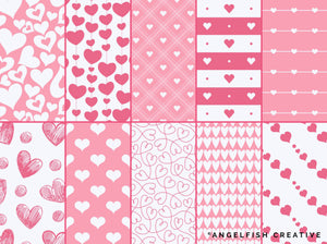 Heart Patterns Brush Set for Procreate | 50 Seamless Pattern Brushes, patterns page 2
