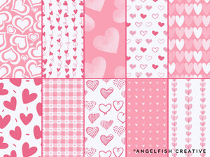 Heart Patterns Brush Set for Procreate | 50 Seamless Pattern Brushes, patterns page 5