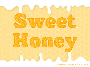 Honeycomb Brush for Procreate | Seamless Hexagon Pattern Brush, sweet honey lettering effect