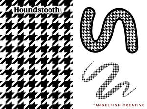 Houndstooth Procreate Brush, seamless fashion fabric pattern, houndstooth brushes