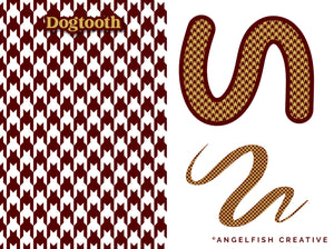 Houndstooth Procreate Brush, seamless fashion fabric pattern, dogtooth brushes