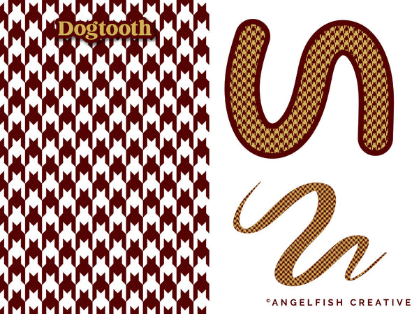 Houndstooth Procreate Brush, seamless fashion fabric pattern, dogtooth brushes