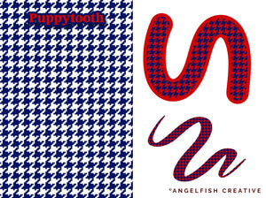 Houndstooth Procreate Brush, seamless fashion fabric pattern, puppytooth brushes