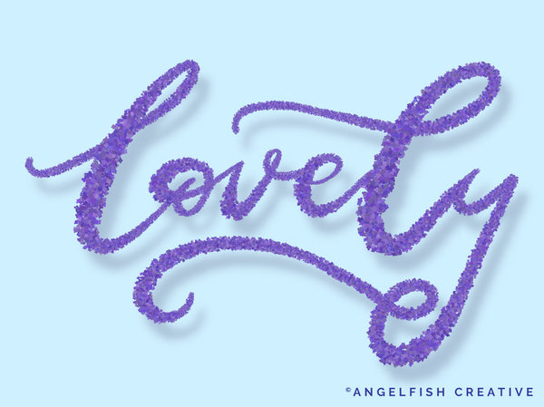 Hydrangea Brush Set for Procreate - Floral Scatter & Leaf Stamp, lovely lettering