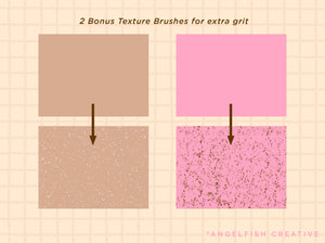 Imperfect Liners Procreate Brush Set, uneven crunchy line art brushes, texture brushes