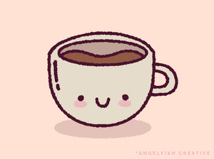 Imperfect Liners Procreate Brush Set, uneven crunchy line art brushes, handdrawn kawaii cup
