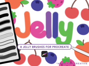 Jelly Procreate Brush Set: translucent round brushes, title