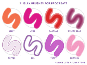 Jelly Procreate Brush Set: translucent round brushes, jelly brush styles