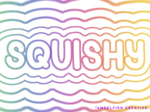 Jelly Procreate Brush Set: translucent round brushes, rainbow squishy lettering