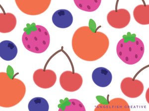 Jelly Procreate Brush Set: translucent round brushes, juicy fruit pattern