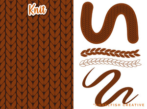 Knit & Purl Procreate Brush, knitting pattern brushes, knit brushes