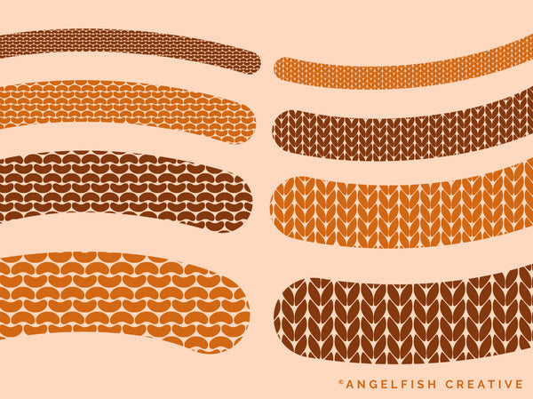 Knit & Purl Pattern Brush for Procreate | 2 Seamless Knitting Texture Brushes, brush styles