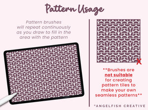 Knitting Patterns Brush Set for Procreate, pattern usage