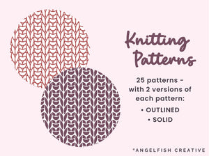 Knitting Patterns Brush Set for Procreate, brush versions