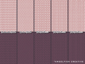 Knitting Patterns Brush Set for Procreate, patterns page 1