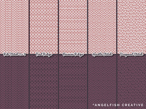 Knitting Patterns Brush Set for Procreate, patterns page 2