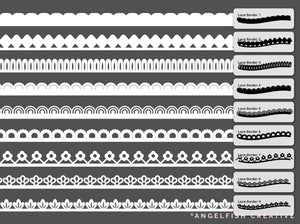 Lace Border Procreate Brush Set, brushes page 1