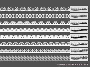 Lace Border Procreate Brush Set, brushes page 2