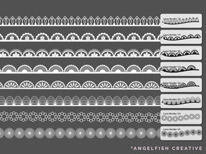 Lace Border Procreate Brush Set, brushes page 3