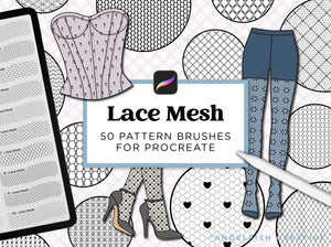 Lace Mesh Brushes for Procreate, title