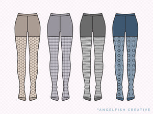 Lace Mesh Brushes for Procreate, tights mock-up