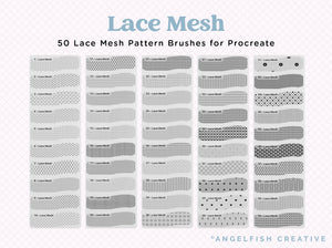 Lace Mesh Brushes for Procreate, brush screenshots