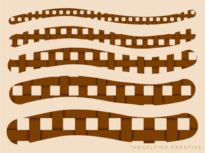 Lattice Pattern Procreate Brush Set | 8 Texture Brushes, square diamond weave, pattern in different sizes