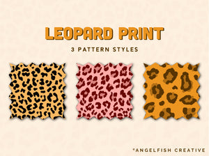 Leopard Print Pattern Brushes for Procreate, animal spots brush set, pattern styles