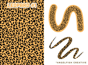 Leopard Print Pattern Brushes for Procreate, animal spots brush set, pattern style 1