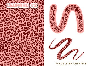 Leopard Print Pattern Brushes for Procreate, animal spots brush set, pattern style 2