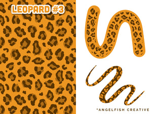 Leopard Print Pattern Brushes for Procreate, animal spots brush set, pattern style 3