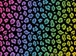 Leopard Print Pattern Brushes for Procreate, animal spots brush set, rainbow leopard pattern