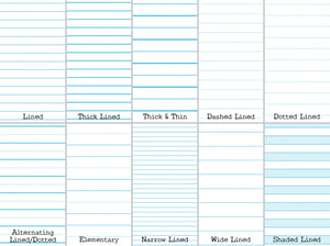 Lined Paper Procreate Brush Set - 40 Seamless Patterns, patterns page 1