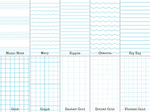 Lined Paper Procreate Brush Set - 40 Seamless Patterns, patterns page 2