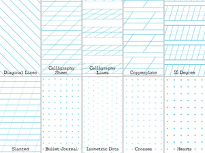 Lined Paper Procreate Brush Set - 40 Seamless Patterns, patterns page 4