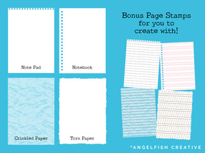 Lined Paper Procreate Brush Set - 40 Seamless Patterns, bonus page stamps