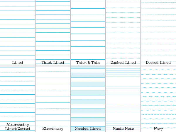 Lined Paper Brushes for Procreate | seamless graph, grid, bullet journal, line patterns, brush patterns page 1